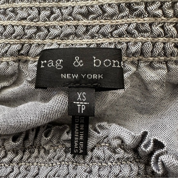 Rag & Bone Blouse Drew Off The Shoulder Top Cotton Linen Blend XS - Picture 7 of 12